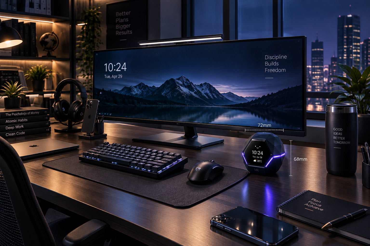 Freelancer working at a desk